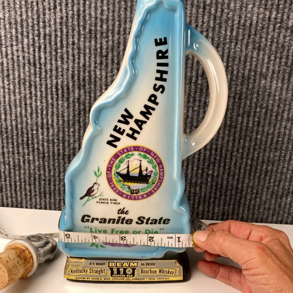 Vintage 1968 Jim Beam New Hampshire Granite State Regal China Decanter Bottle